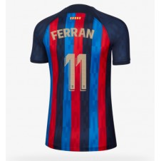 Barcelona Ferran Torres #11 Hjemmedrakt Kvinner 2022-23 Kortermet